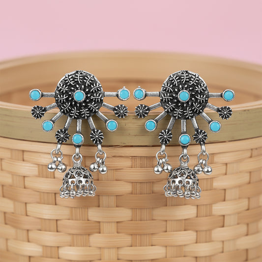 Slays and rays jhumki earrings (Mint)