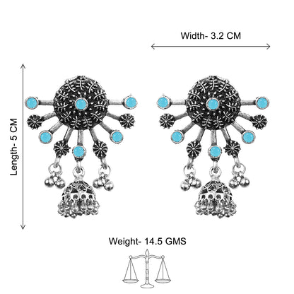 Slays and rays jhumki earrings (Mint)
