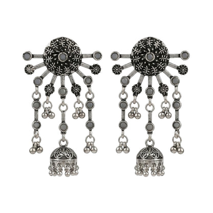 Slays and rays jhumki earrings (Grey)