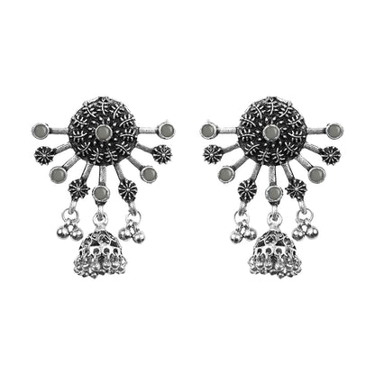 Slays and rays jhumki earrings (Grey)