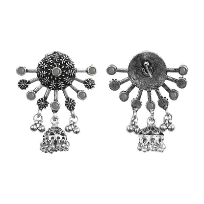 Slays and rays jhumki earrings (Grey)