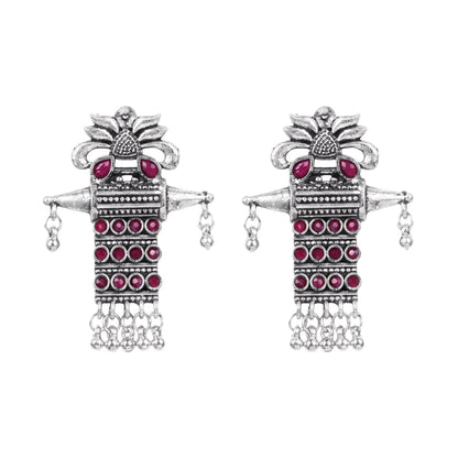 Bindaas Boho dangler earrings (Red)