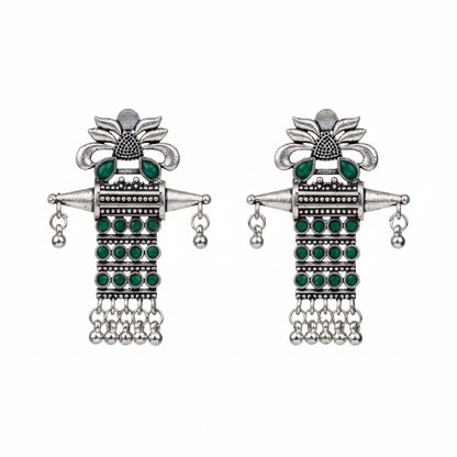 Bindaas Boho dangler earrings (Green)
