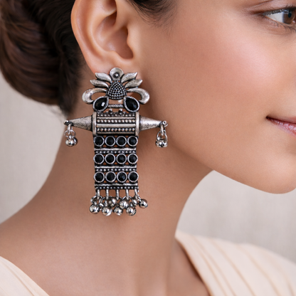 Bindaas Boho dangler earrings (Black)
