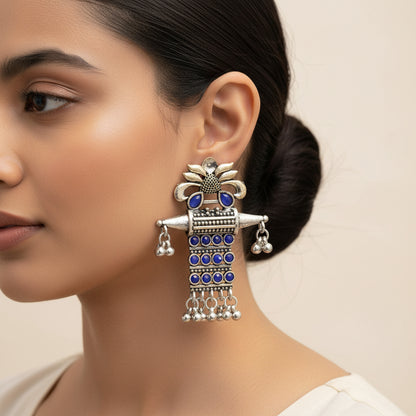 Bindaas Boho dangler earrings (Blue)