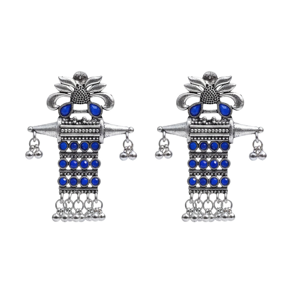 Bindaas Boho dangler earrings (Blue)