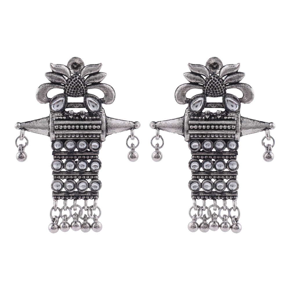 Bindaas Boho dangler earrings (White)
