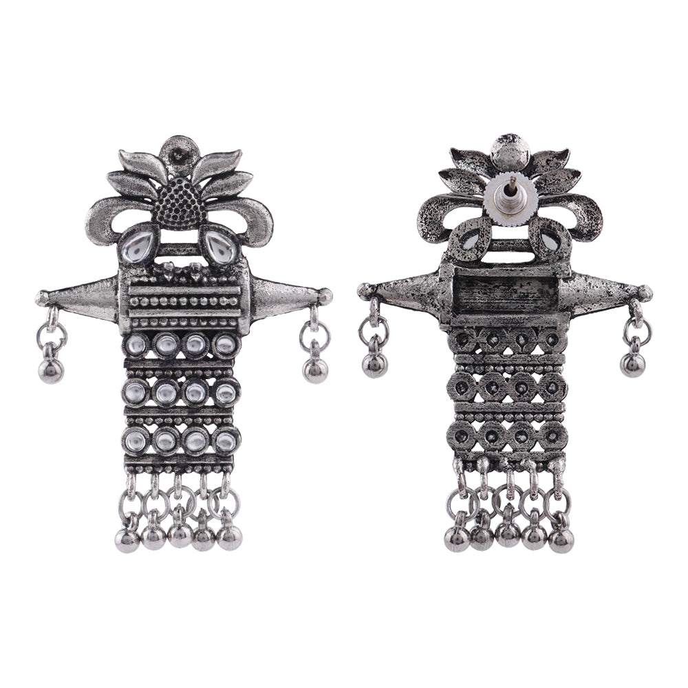Bindaas Boho dangler earrings (White)