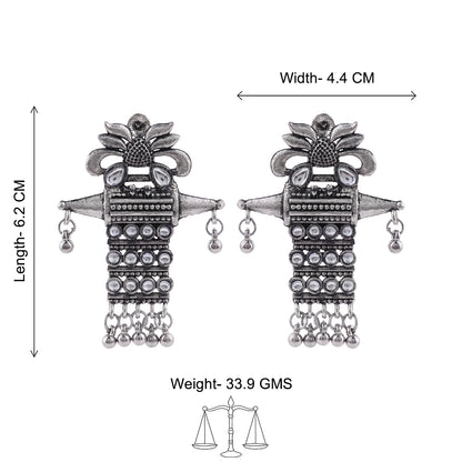 Bindaas Boho dangler earrings (White)
