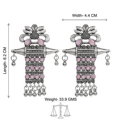 Bindaas Boho dangler earrings (Baby Pink)