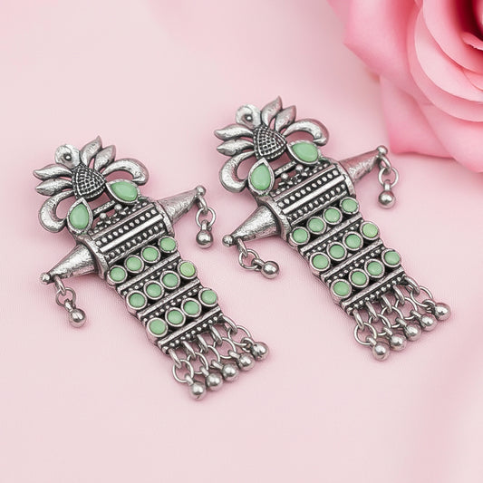 Bindaas Boho dangler earrings (Pista)