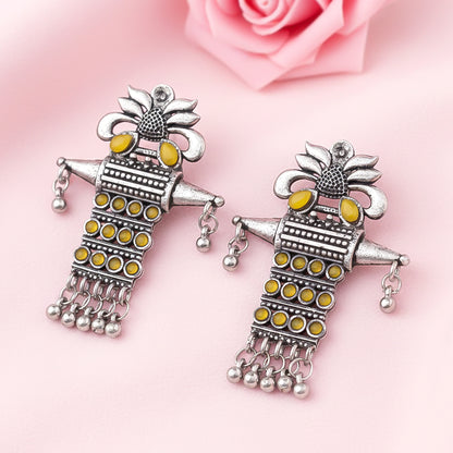 Bindaas Boho dangler earrings (Yellow)