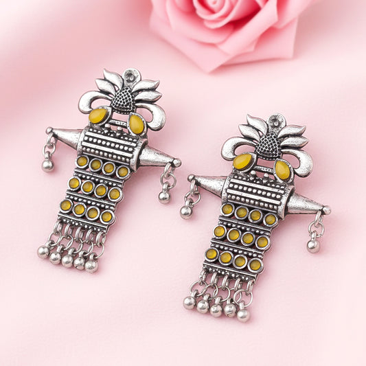Bindaas Boho dangler earrings (Yellow)