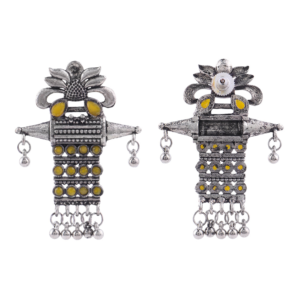 Bindaas Boho dangler earrings (Yellow)