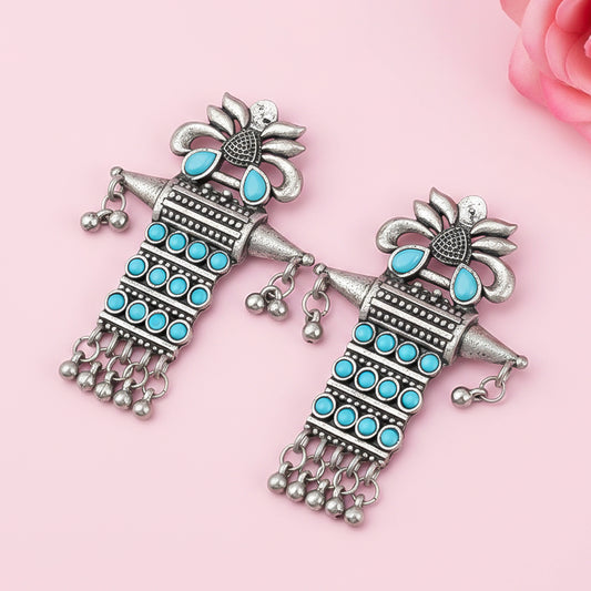 Bindaas Boho dangler earrings (Sky Blue)