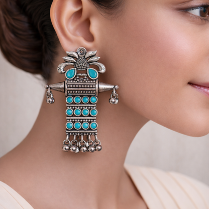Bindaas Boho dangler earrings (Sky Blue)