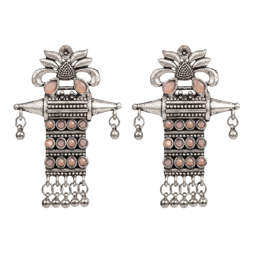 Bindaas Boho dangler earrings (Light Orange)