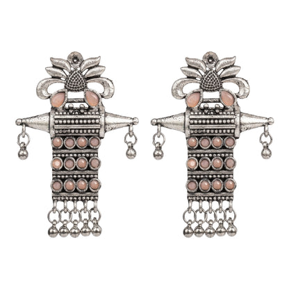 Bindaas Boho dangler earrings (Light Orange)