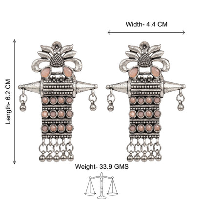 Bindaas Boho dangler earrings (Light Orange)