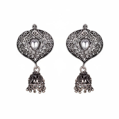 Pretty Petal Jhumki earrings (White)