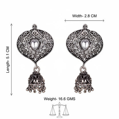 Pretty Petal Jhumki earrings (White)