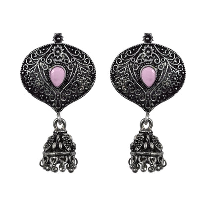 Pretty Petal Jhumki earrings (Baby Pink)