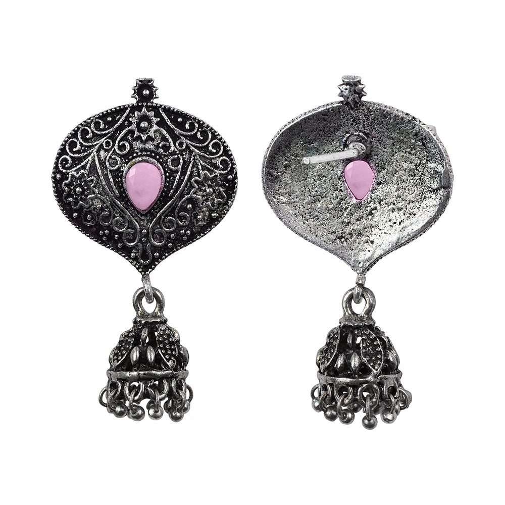 Pretty Petal Jhumki earrings (Baby Pink)