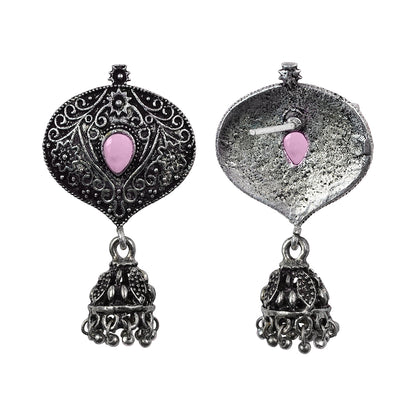 Pretty Petal Jhumki earrings (Baby Pink)