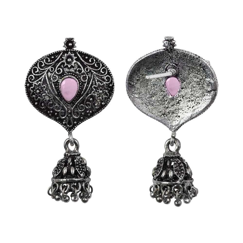 Pretty Petal Jhumki earrings (Baby Pink)
