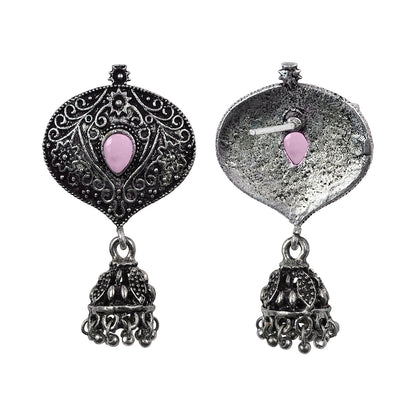 Pretty Petal Jhumki earrings (Baby Pink)