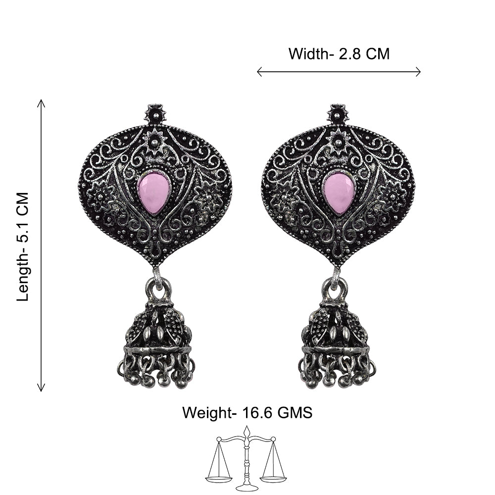 Pretty Petal Jhumki earrings (Baby Pink)