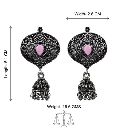 Pretty Petal Jhumki earrings (Baby Pink)