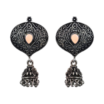 Pretty Petal Jhumki earrings (Light Orange)