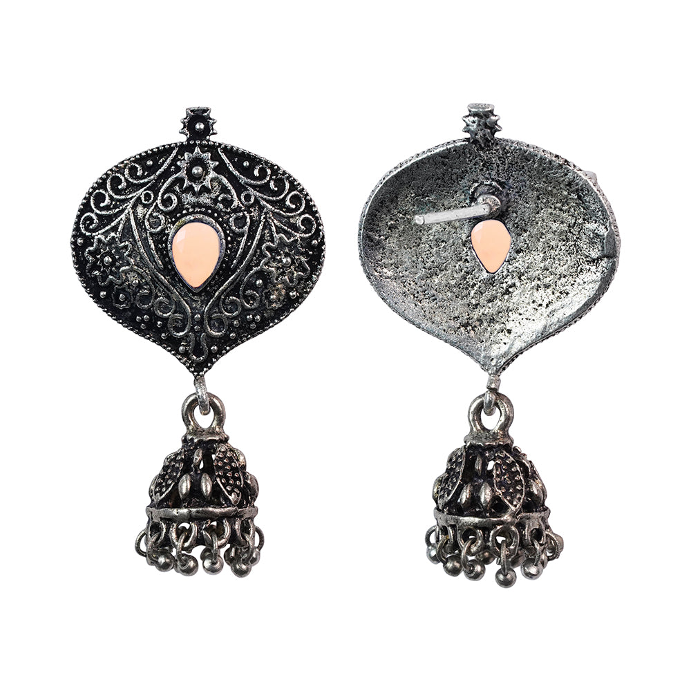 Pretty Petal Jhumki earrings (Light Orange)