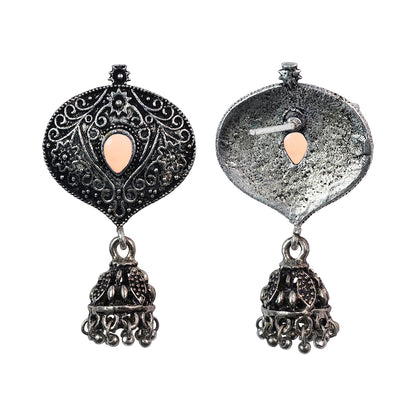 Pretty Petal Jhumki earrings (Light Orange)