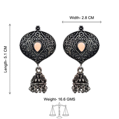 Pretty Petal Jhumki earrings (Light Orange)