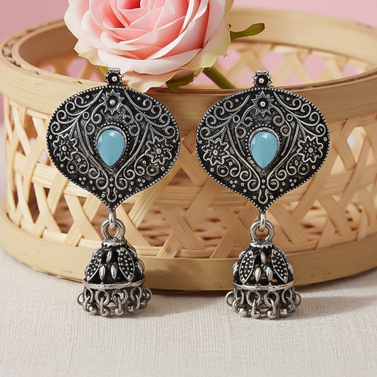 Pretty Petal Jhumki earrings (Mint)