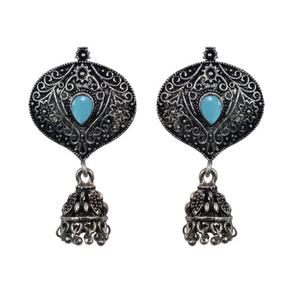 Pretty Petal Jhumki earrings (Mint)