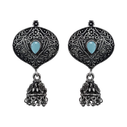 Pretty Petal Jhumki earrings (Mint)