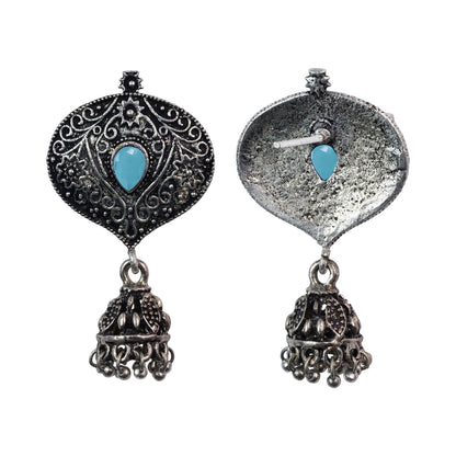 Pretty Petal Jhumki earrings (Mint)