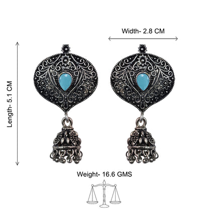 Pretty Petal Jhumki earrings (Mint)