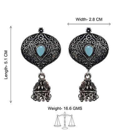Pretty Petal Jhumki earrings (Mint)