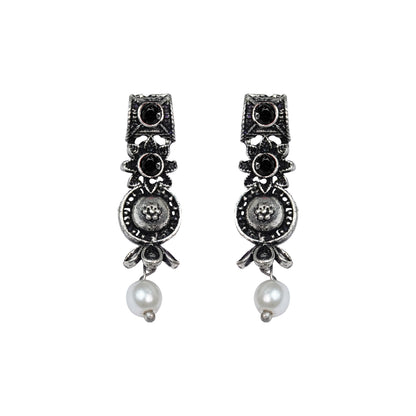StylishKudi Oxidised Silver Earrings&Chandbali Earrings ComboSet for Women&girl