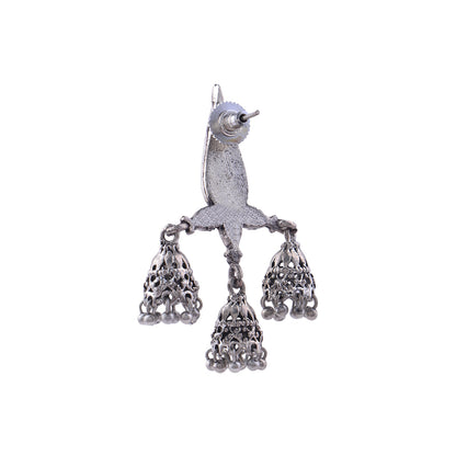 Tri-Leaf Jhumki earrings (Multicolored)