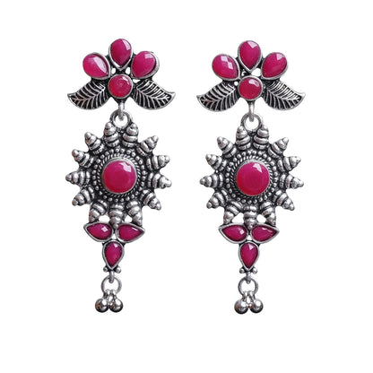 FloraSun dangler earrings (Red)