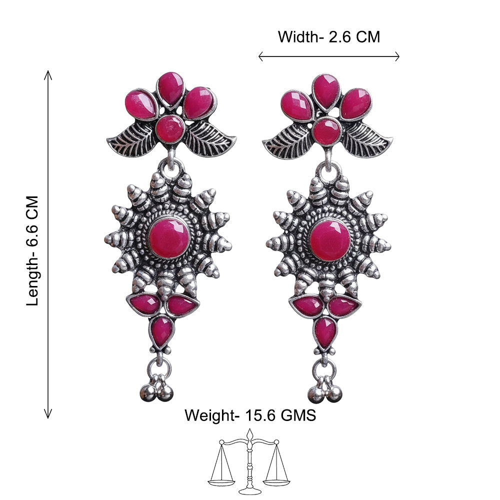 FloraSun dangler earrings (Red)