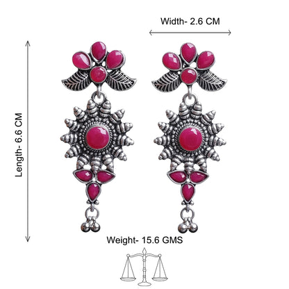 FloraSun dangler earrings (Red)