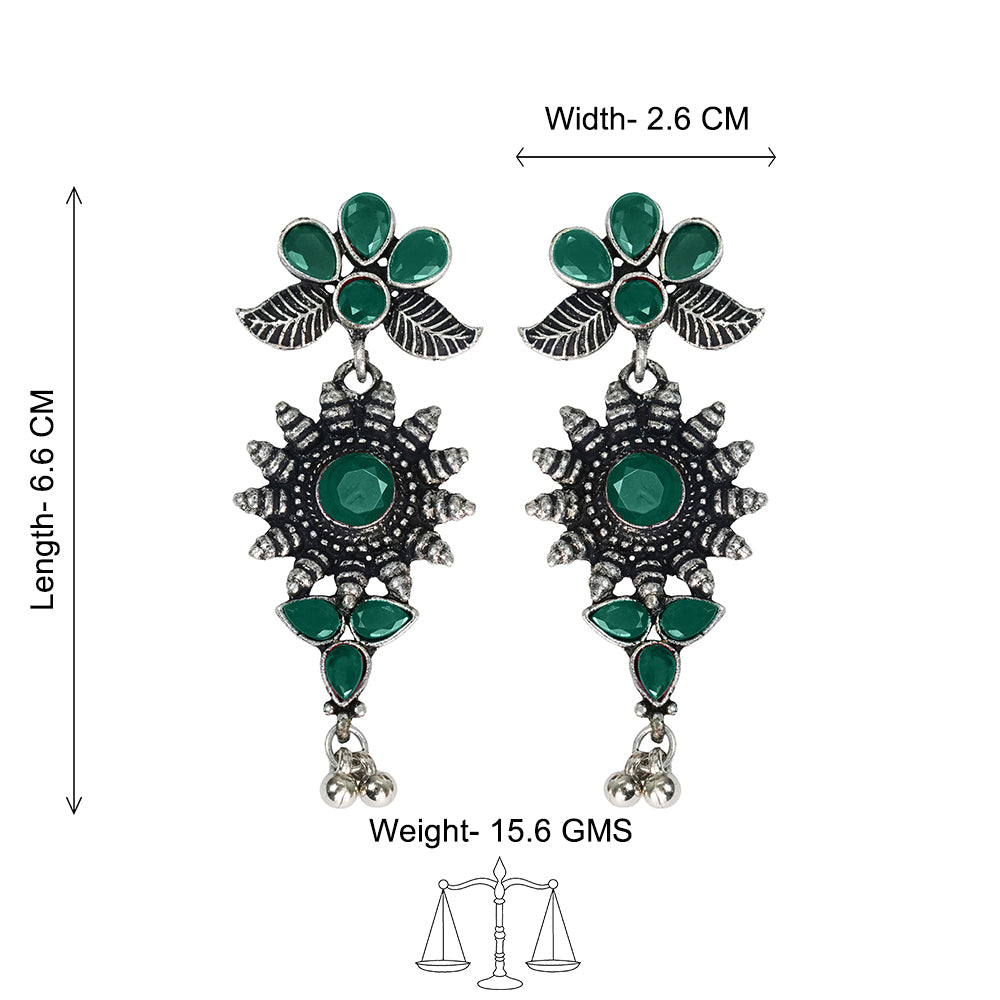 FloraSun dangler earrings (Green)
