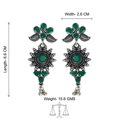 FloraSun dangler earrings (Green)