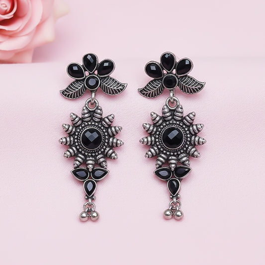 FloraSun dangler earrings (Black)